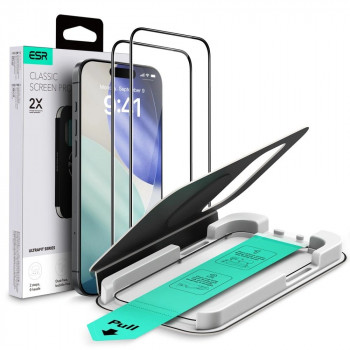 ESR UltraFit rūdītā stikla ekrāna aizsargs Apple iPhone 17 Pro Max / 18 Pro Max, ESR925, caurspīdīgs (2 gab.)