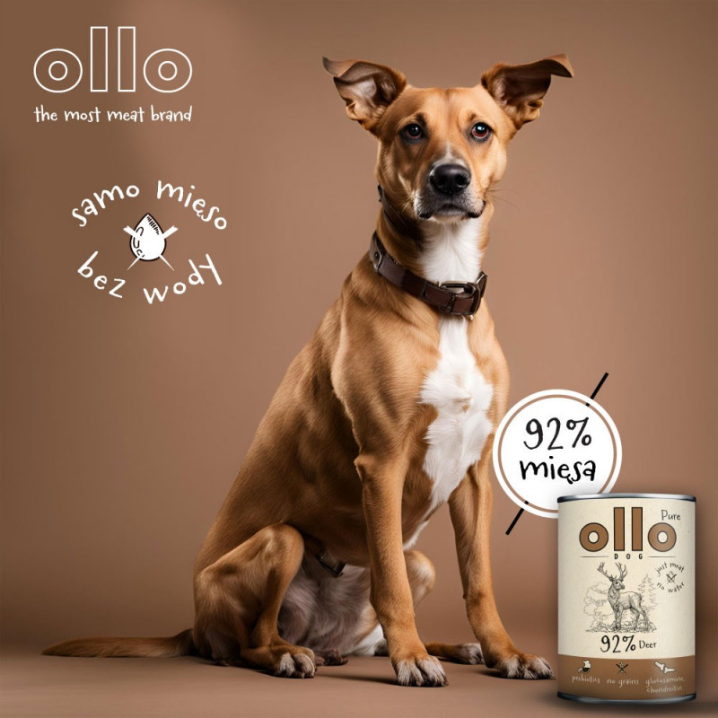 OLLO Pure Deer mitrā barība suņiem, 850 g