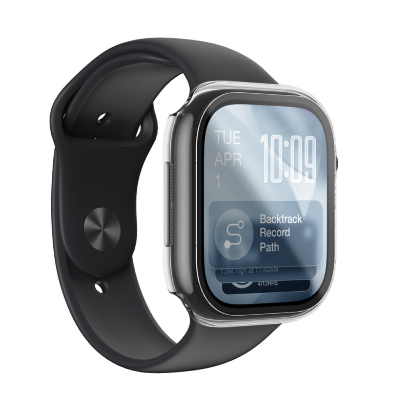AmazingThing Radix FullGuard stikla ekrāna aizsargs ar korpusu Apple Watch Series 11 46 mm, caurspīdīgs