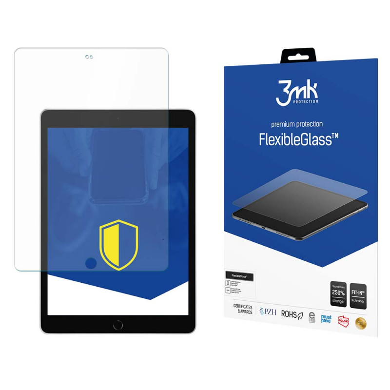 3MK FlexibleGlass Apple iPad 10.2 2019/2020/2021 (7th, 8th, 9th Gen) / iPad Air 10.5 2019 (3rd Gen) hibrīda stikla ekrāna aizsargplēve, 3MK2149