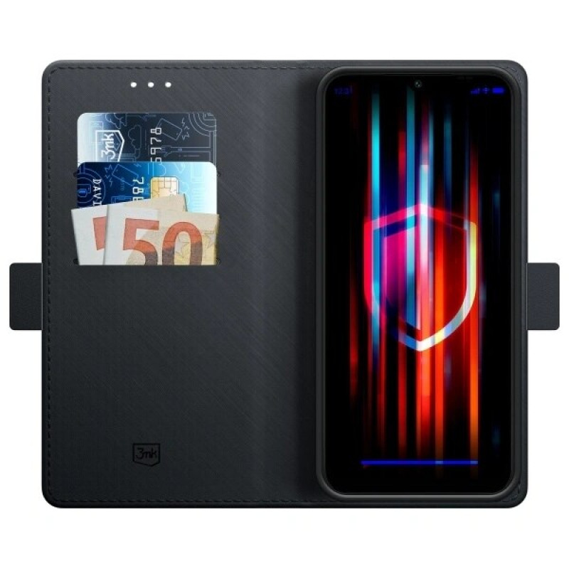 3MK Wallet Case maciņa tipa futrālis Samsung Galaxy A16, melns