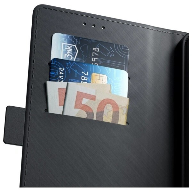 3MK Wallet Case maciņa tipa futrālis Samsung Galaxy A16, melns