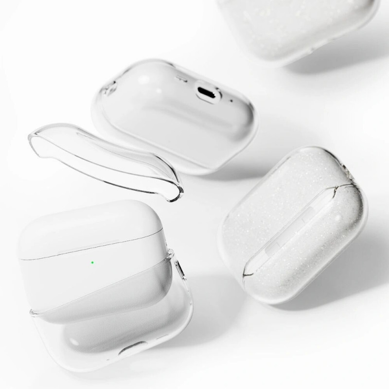 Ringke Air Ringke maciņš Apple AirPods Pro 3 austiņu uzlādes futrālim, caurspīdīgs ar spīdumiem