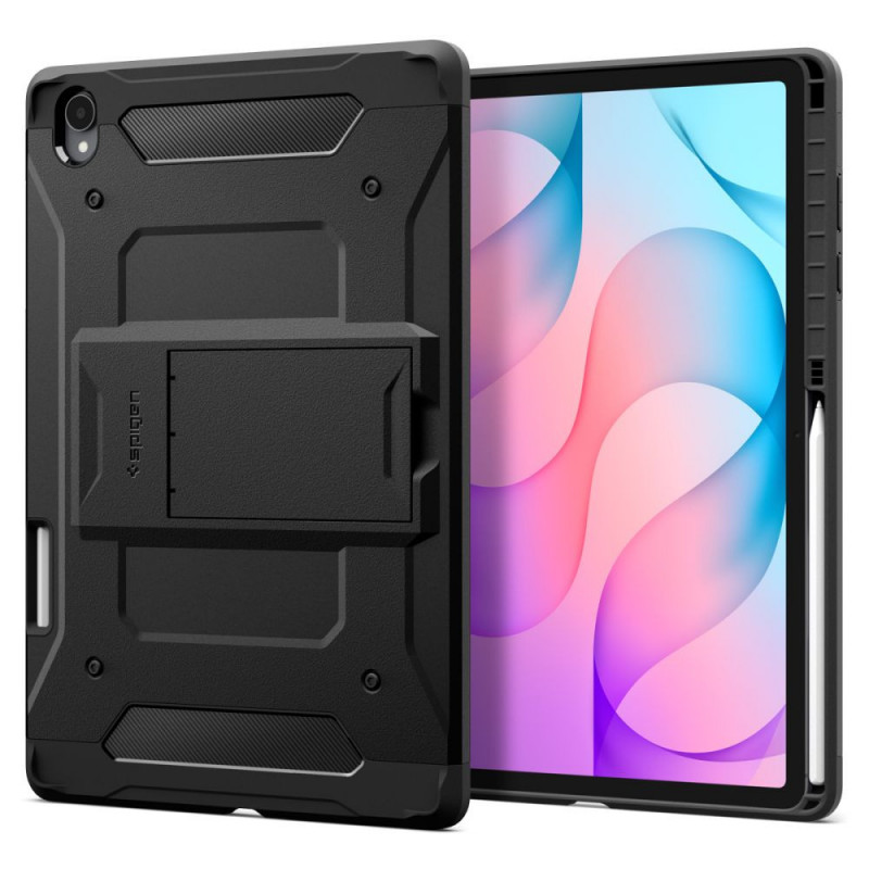 Spigen Tough Armor Pro ACS11827 planšetdatora vāks Samsung Galaxy Tab S12+ 12.6 (X840 / X846b), melns