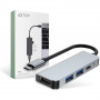 Tech-Protect V2 4-in-1 USB-C hub, pelēks