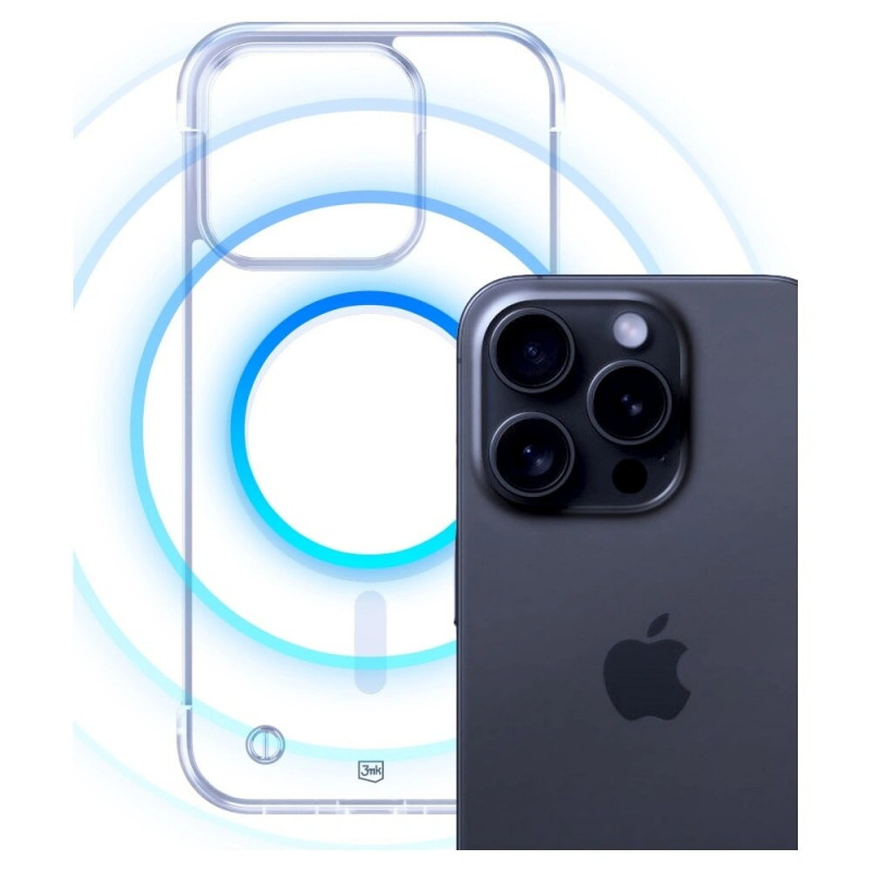 3mk Just20g MagCase Apple iPhone 15 Pro viedtālruņa maciņš, caurspīdīgs