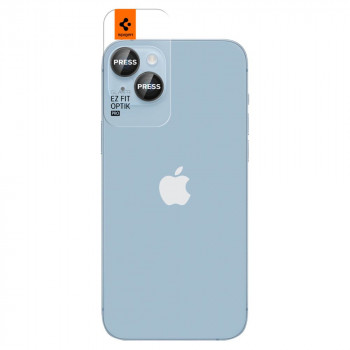 Spigen Optik.tR EZ Fit kameras objektīva aizsargs Apple iPhone 14 / 14 Plus / 15 / 15 Plus, melns (2 gab.)