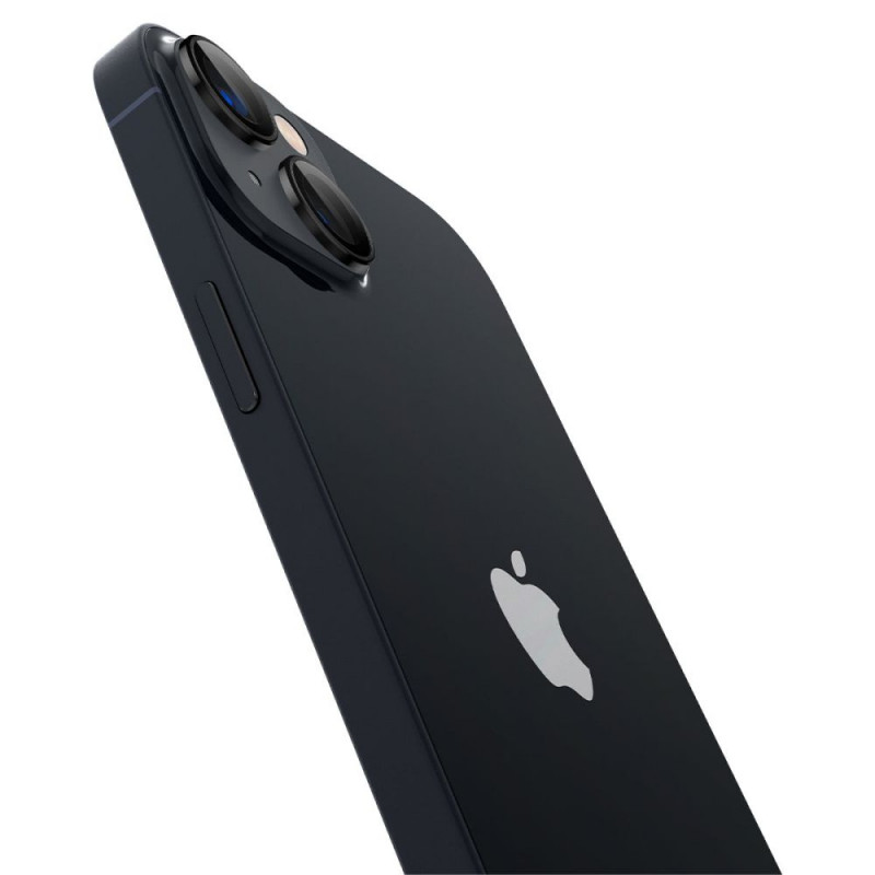 Spigen Optik.tR EZ Fit kameras objektīva aizsargs Apple iPhone 14 / 14 Plus / 15 / 15 Plus, melns (2 gab.)
