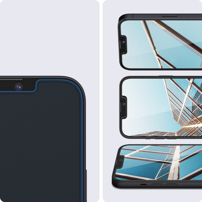 Spigen GLAS.tR EZ Fit rūdītais stikls Apple iPhone 13 / 13 Pro / 14 / 16e / 17e, Clear