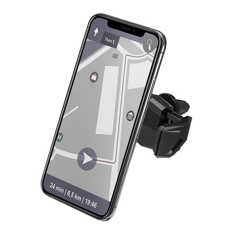 Spigen Click.r 000CP26265 tālruņa turētājs automašīnas gaisa vadam, melns