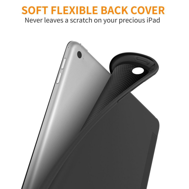 Tech-Protect Smartcase THP770BLK apvalks Apple iPad 9.7 (2017/2018, 5./6. paaudze), melns