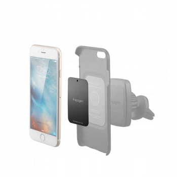 Spigen MP-4P magnētiskās metāla plāksnītes auto tālruņa turētājiem 000EP20342, melnas (4 gab.)