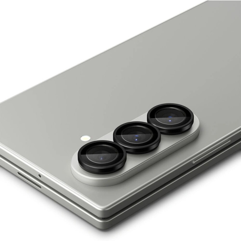 Spigen Optik Pro HD Glas.tR EZ Fit AGL09581 kameras aizsargs Samsung Galaxy Z Fold 7 / 8 Ultra, melns (2 gab.)