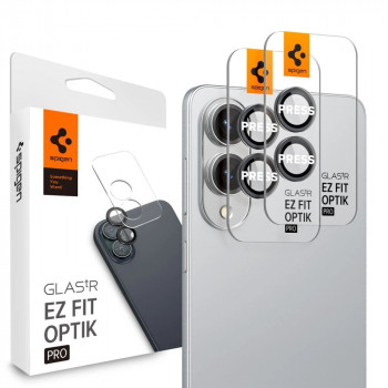Spigen Optik Pro Glas.tR EZ Fit AGL09413 kameras aizsargs Samsung Galaxy S25 Edge, melns (2 gab.)