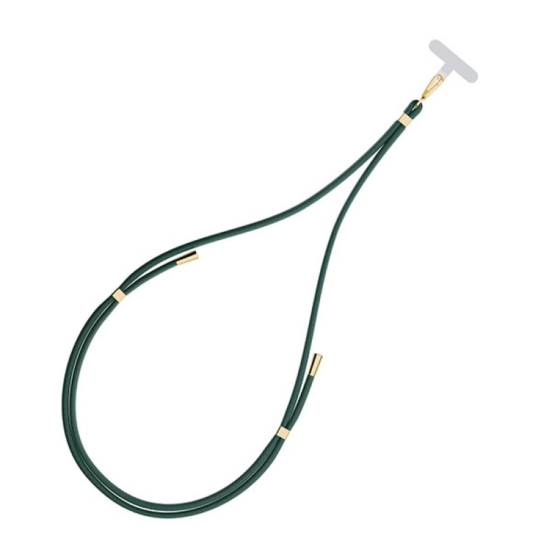 3MK EasyClip telefona aukla, Dark Green / Gold