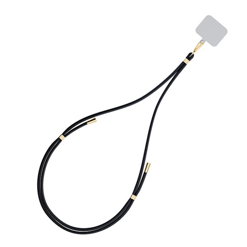 3MK EasyClip tālruņa aukla, melna / zelta