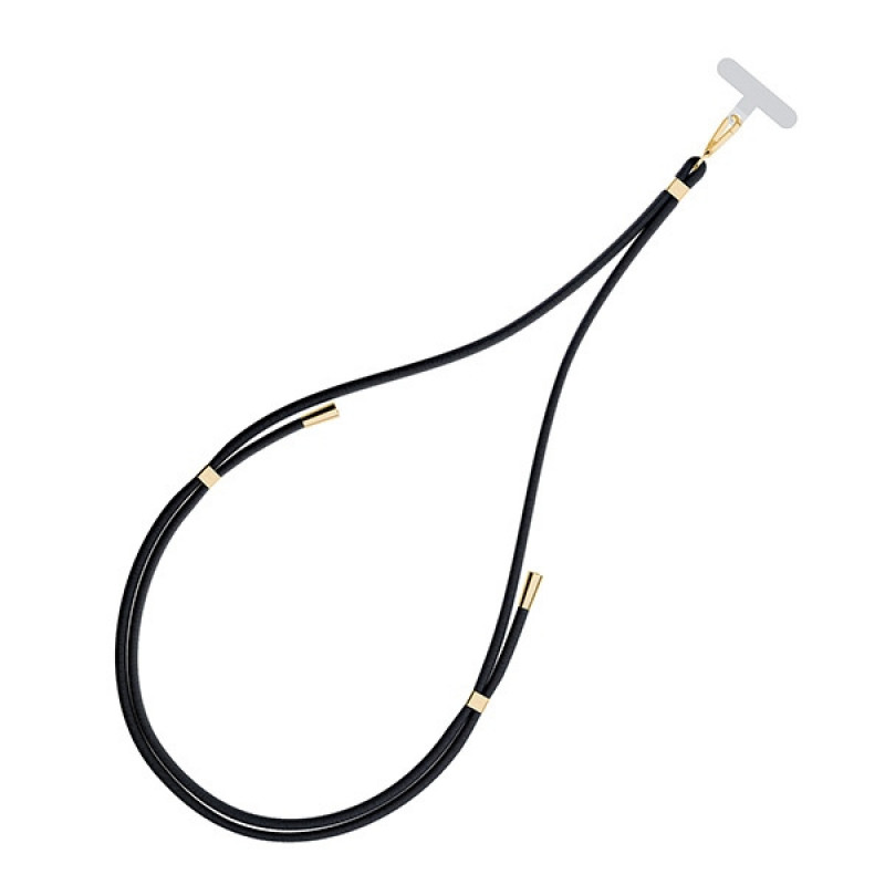 3MK EasyClip tālruņa aukla, melna / zelta