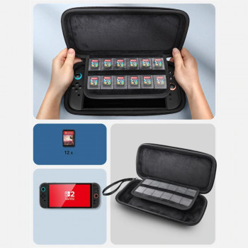 Supcase Carrying Mini pārnēsāšanas maciņš Nintendo Switch 2, melns