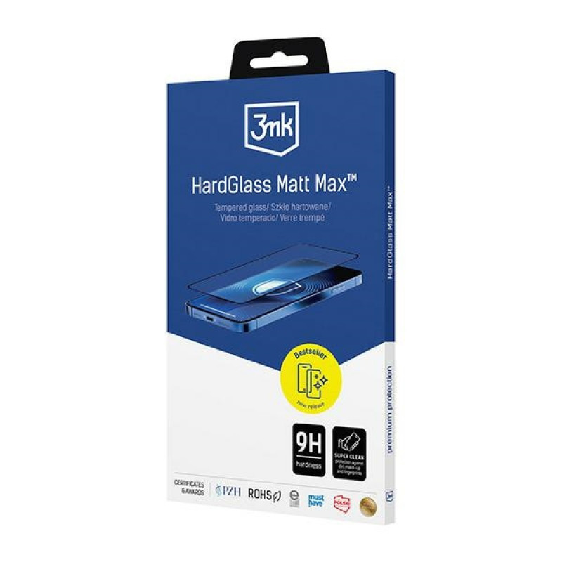 3MK HardGlass Matt Max rūdītais stikls ar matētu apdari Apple iPhone 13 / 13 Pro / 14