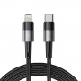 Tech-Protect UltraBoost USB-C/Lightning kabelis PD 20W 3A 200 cm, pelēks