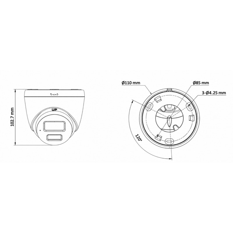 Miton NT-IP136CA-DL IP kamera, 6 MP, 2.8 mm