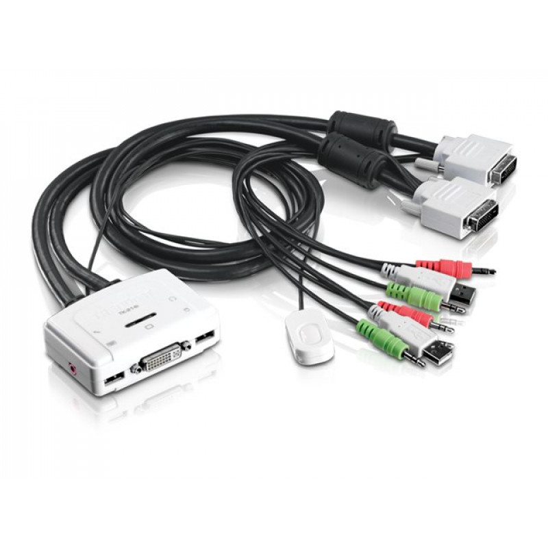TRENDnet TK-214i KVM/audio komutators, 2 x KVM/audio