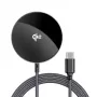 Acefast E24 Qi2 15W magnētiskais bezvadu lādētājs ar 1,2 m USB-C kabeli, melns