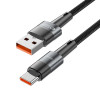 Tech-Protect Ultraboost USB-A / USB-C kabelis, 66W, 6A, 50 cm, pelēks