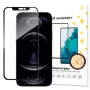 Wozinsky Super Tough Full Glue rūdītais stikls ar Case Friendly rāmi iPhone 14 Plus / 13 Pro Max, melns