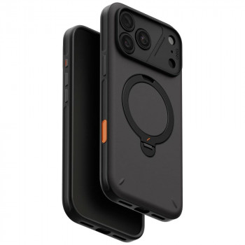 UNIQ Elix vāciņš Apple iPhone 18 Pro Max / 17 Pro Max, 360 rotējošs statīvs, pelēks