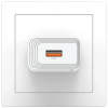USAMS CC326 T69 USB-A sienas lādētājs, 10.5 W, 2.1 A, balts