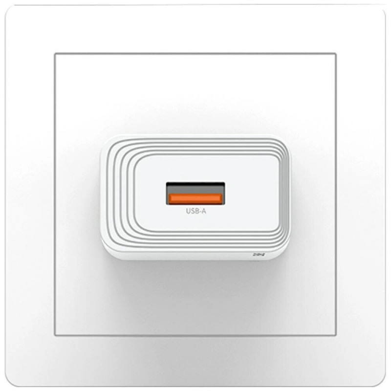 USAMS CC326 T69 USB-A sienas lādētājs, 10.5 W, 2.1 A, balts