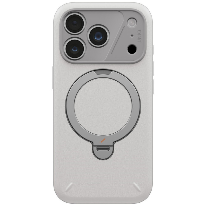 UNIQ Elix 360 Rotating Kickstand vāciņš Apple iPhone 18 Pro / 17 Pro, gaiši pelēks