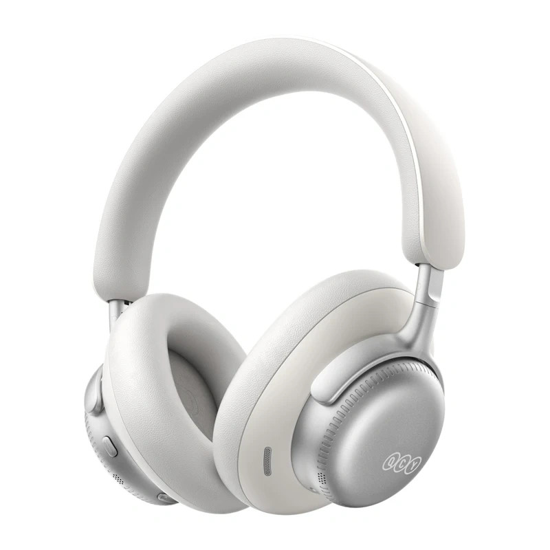 QCY H6 Ultra bezvadu austiņas ar adaptīvo ANC, Bluetooth 6.0, baltas