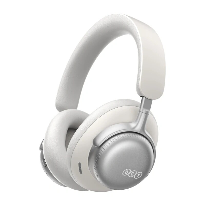 QCY H6 Ultra bezvadu austiņas ar adaptīvo ANC, Bluetooth 6.0, baltas