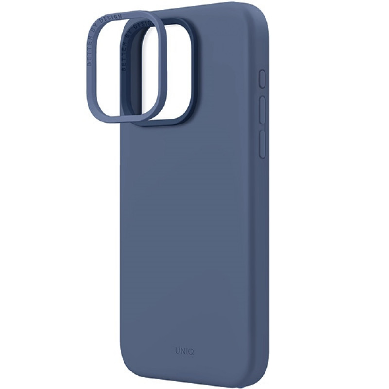 UNIQ Lino Hue vāciņš Apple iPhone 15 Pro Max, MagClick Charging, tumši zils