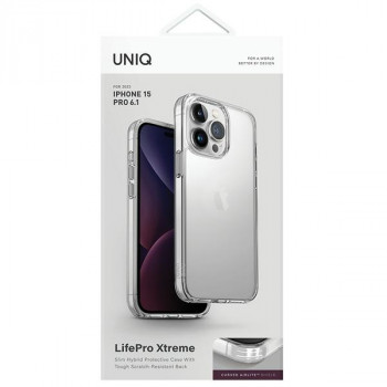 UNIQ LifePro Xtreme vāciņš Apple iPhone 15 Pro, kristāldzidrs, caurspīdīgs