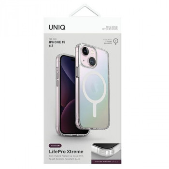 UNIQ LifePro Xtreme MagClick uzlādes futrālis Apple iPhone 15, Iridescent