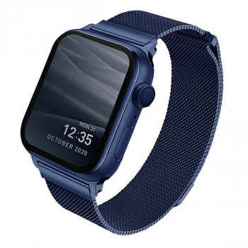 UNIQ Dante nerūsējošā tērauda siksniņa Apple Watch 4/5/6/7/SE 40/41 mm, Marine Blue