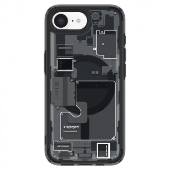 Spigen Ultra Hybrid Mag MagSafe apvalks ar magnētisko gredzenu Apple iPhone 17e / 16e, Zero One Black