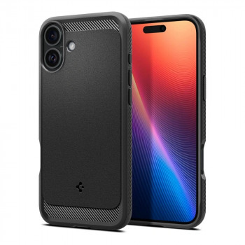 Spigen Rugged Armor Mag MagSafe vāciņš Apple iPhone 16, matēti melns