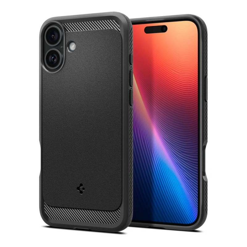 Spigen Rugged Armor Mag MagSafe vāciņš Apple iPhone 16, matēti melns