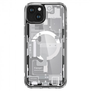 Spigen Ultra Hybrid Mag apvalks ar MagSafe Apple iPhone 15 Plus / 14 Plus, Zero One, balts