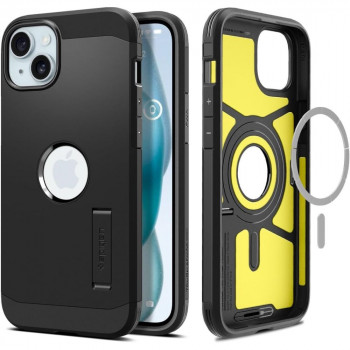 Spigen Tough Armor Mag apvalks ar MagSafe Apple iPhone 15, melns
