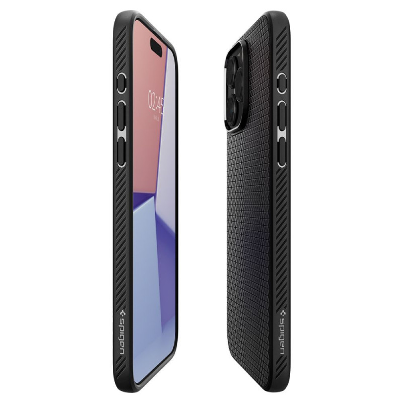 Spigen Liquid Air (ACS06704) vāciņš Apple iPhone 15 Pro, matēti melns