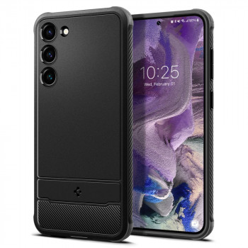 Spigen Rugged Armor korpuss Samsung Galaxy S23, matēti melns