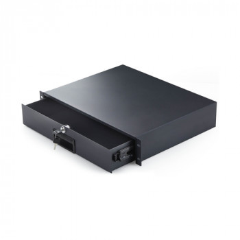 StarTech.com 3U slēdzama statīva atvilktne, 19" statīva montāža, tērauds, 10 kg, melna (3U-RACK-MOUNT-DRAWER)