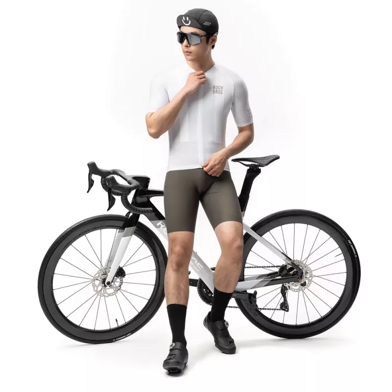 Rockbros YDDX011 Diamond īsroku velosipēda krekls, izmērs M, balts