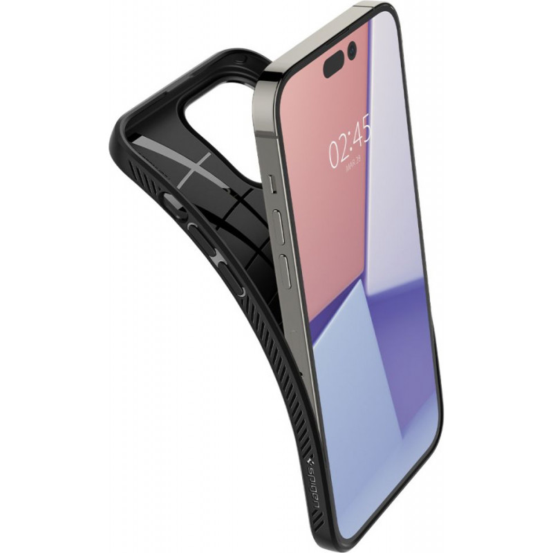 Spigen Liquid Air (ACS04957) apvalks Apple iPhone 14 Pro, matēti melns