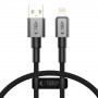 Tech-Protect Ultraboost DNA USB-A / Lightning kabelis, 12W, 2.4A, 25 cm, Iron Grey